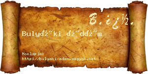 Bulyáki Ádám névjegykártya