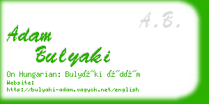 adam bulyaki business card